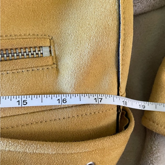 ⬇️ $37.00 ⬇️ Zara Basic Outerwear Faux Leather Biker Jacket Mustard shade. - Picture 10 of 16